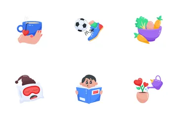 Self Care Stickers Icon Pack