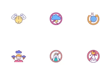 Self Control And Regulation Icon Pack