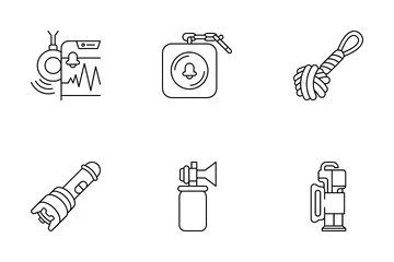 Self Defense Equipment Icon Pack