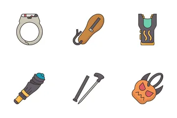 Self Defense Equipment Icon Pack