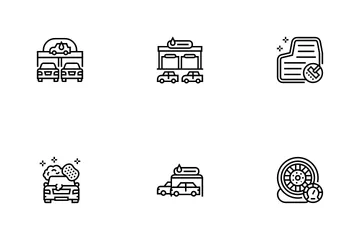 Self Service Car Wash Icon Pack