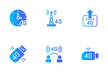 Señal 4G Paquete de Iconos