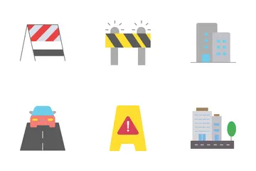 Señales de seguridad vial Paquete de Iconos