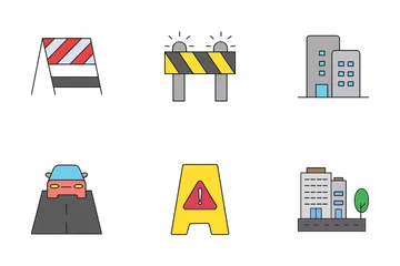 Señales de seguridad vial Paquete de Iconos
