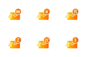Send Mail And Currency Icon Pack