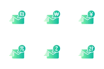 Send Mail And Currency Icon Pack