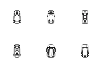 Mochila de senderismo y equipo de senderismo Paquete de Iconos