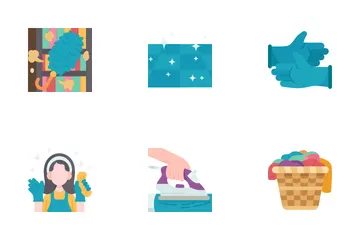 Señora de la limpieza Paquete de Iconos