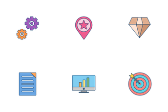 SEO Flat Outline Icon Pack