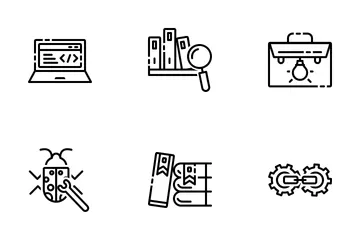 SEO And Marketing 2 Line Icon Pack