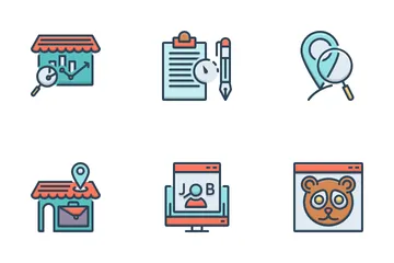 Seo And Marketing 3 Color Shadow Icon Pack