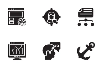 Seo And Web Optimization Glyph Icons Icon Pack