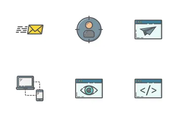 SEO & Development Filled Outline Icons Icon Pack
