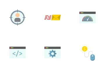 SEO & Development Flat Icons Icon Pack
