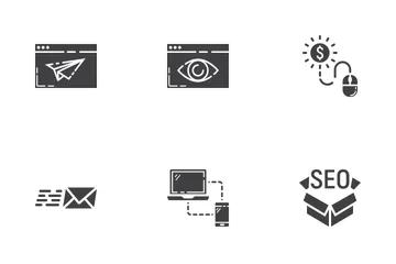 SEO & Development Glyph Icons Icon Pack