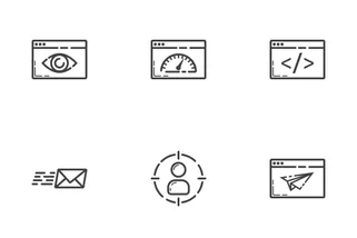 SEO & Development Line Icons