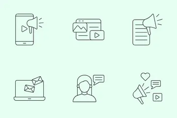 SEO & Digital Marketing Icon Pack