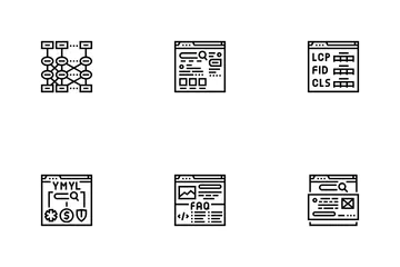 Seo Digital Optimization Strategy Icon Pack