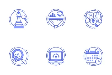 SEO e desenvolvimento Pacote de Ícones