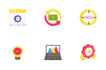 SEO e inicialização Pacote de Ícones