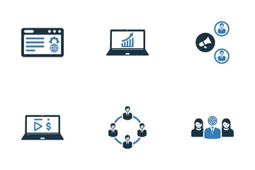 SEO e marketing na Internet Pacote de Ícones