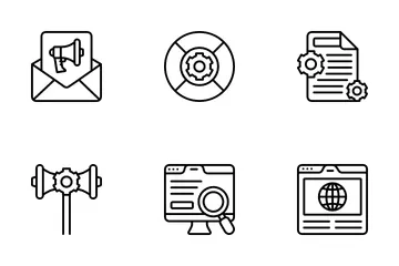 Seo e Web Pacote de Ícones