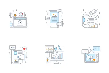 SEO et publicité Pack d'Icônes