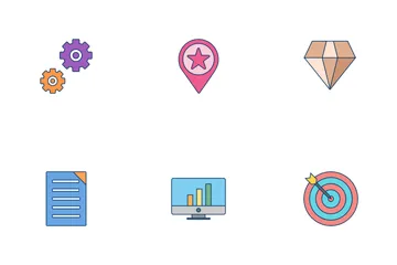 SEO Flat Outline Icon Pack