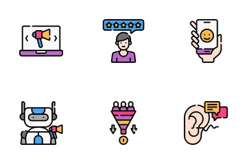 마케팅 및 SEO 아이콘 팩