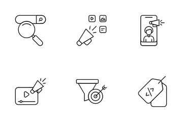 마케팅 및 SEO 아이콘 팩