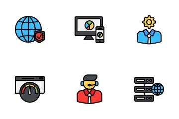 마케팅과 SEO 아이콘 팩