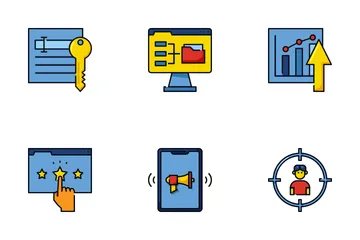 마케팅과 SEO 아이콘 팩