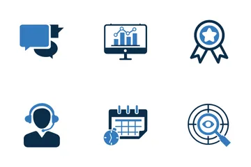 SEO & Internet Marketing (Blue Series) Icon Pack