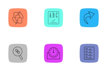 SEO-Linie Icon Pack