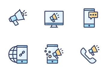 Filled Outline SEO & Marketing Icon Pack