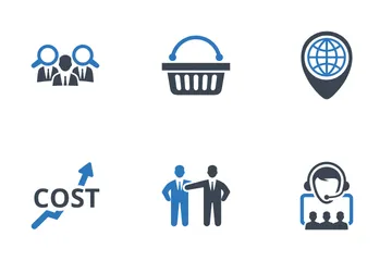 SEO y marketing en Internet V4 Paquete de Iconos