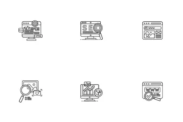 SEO e site Pacote de Ícones
