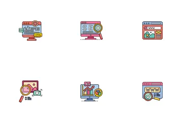 SEO y sitio web Paquete de Iconos