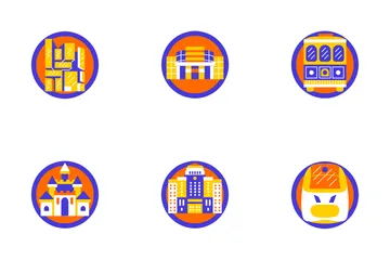 Seoul City Badge Style Icon Pack