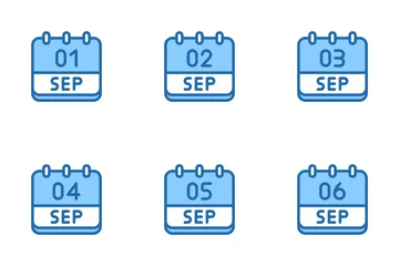 September Calendar Icon Pack