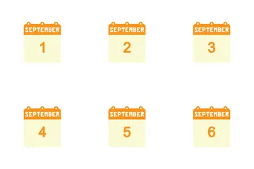 September Calendar Icon Pack