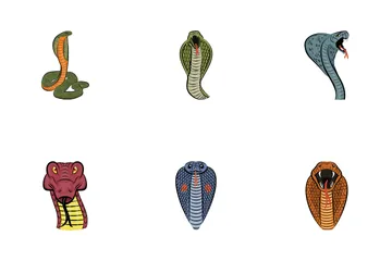 Piatto della mascotte del serpente Icon Pack