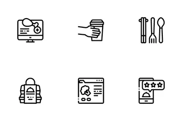 Service de livraison de nourriture Pack d'Icônes