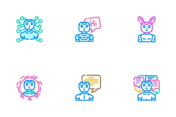 Service de robot de chat Pack d'Icônes