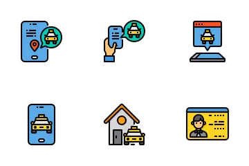 Service de taxi Icon Pack
