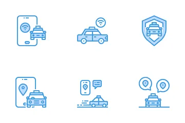 Service de taxi Icon Pack