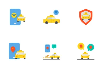 Service de taxi Icon Pack