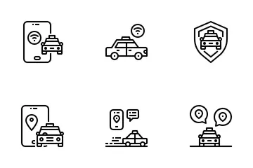 Service de taxi Icon Pack