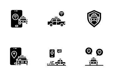 Service de taxi Icon Pack
