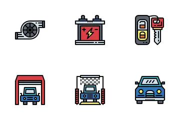 Service automobile Icon Pack